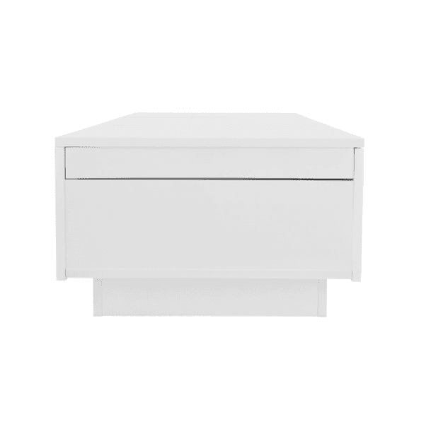 White High Gloss Coffee Table with Hidden Storage - image 3