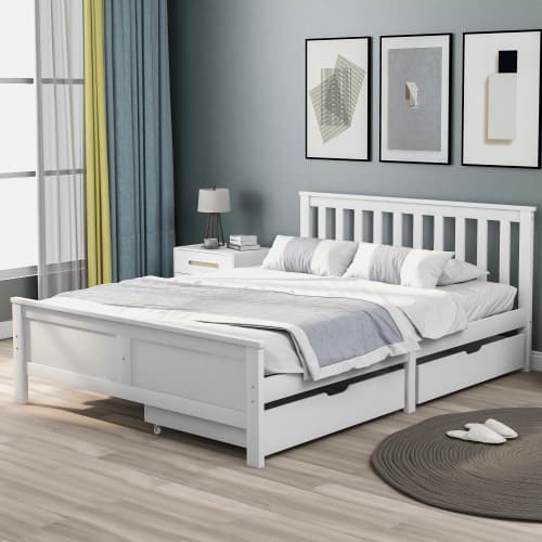 Double Storage Bed in Solid White Pine - image 6