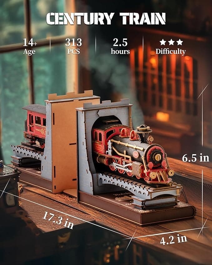 DIY Steam Train Book Nook Model Kit - image 6