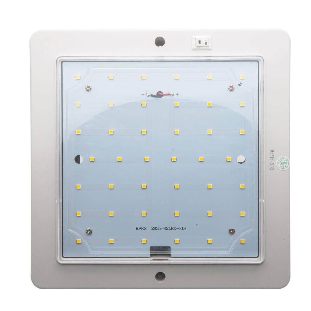 Square 12V LED Ceiling Light Panel for Caravan, Motorhome and Boat - image 13