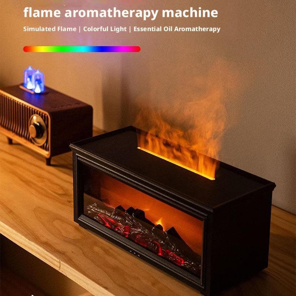 Transform Your Space with the Volcano Flame Humidifier - Default