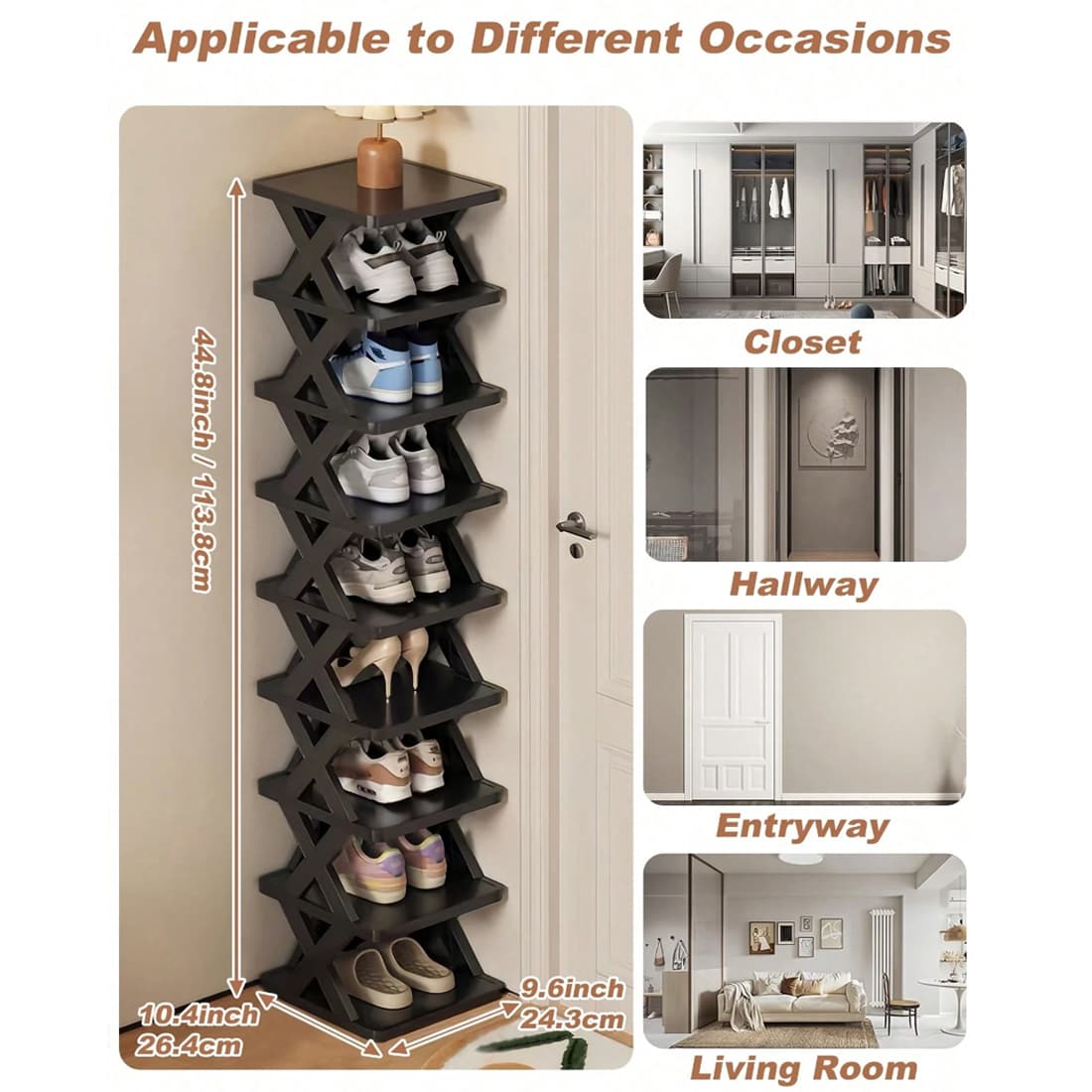 Slim 7-Tier Shoe Rack — X-Frame Design for Hallways and Bedrooms - image 13