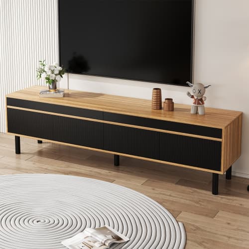 Stylish Black & Wood TV Cabinet for a Clutter-Free Space - image 2
