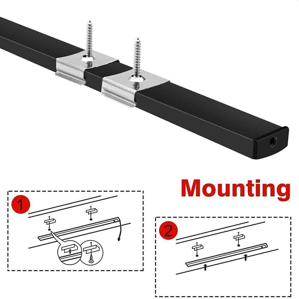Complete Black Aluminium Channel Kit for LED Strip Lights - image 4