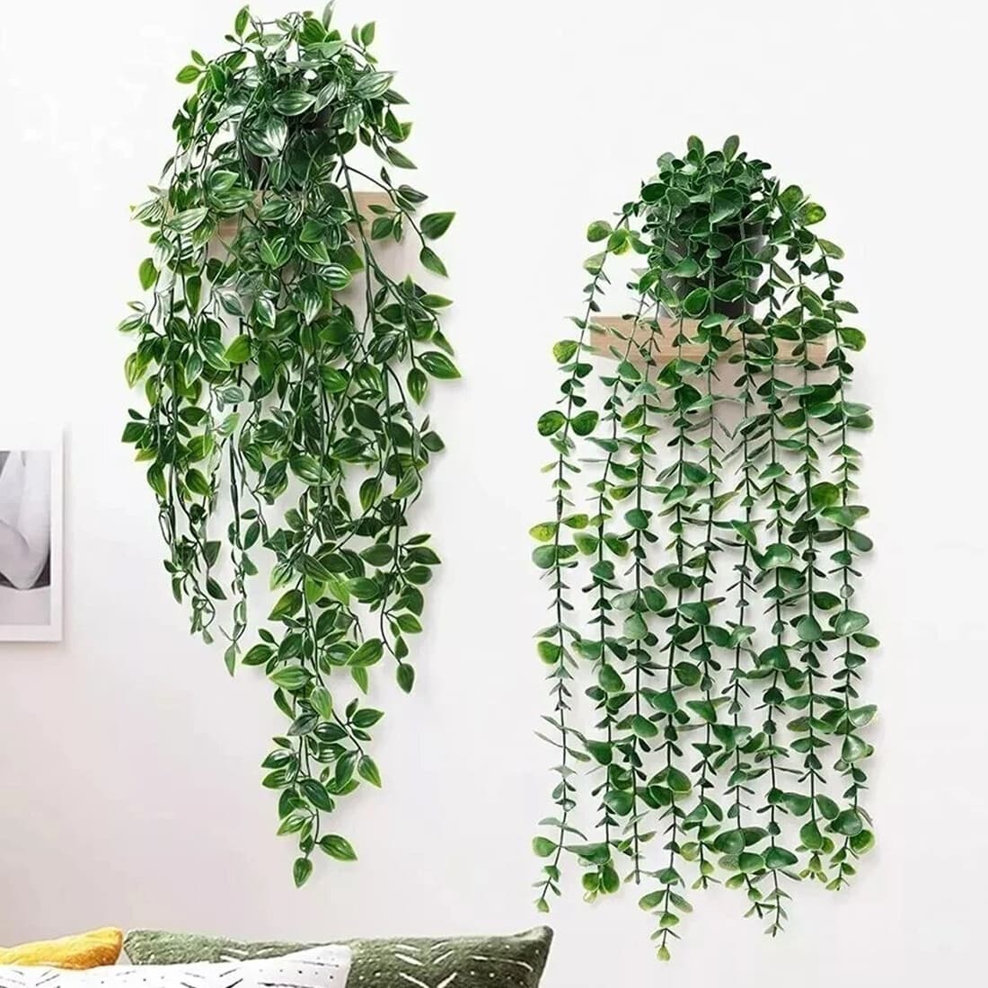 Set of 3 Realistic Artificial Hanging Plants - image 1