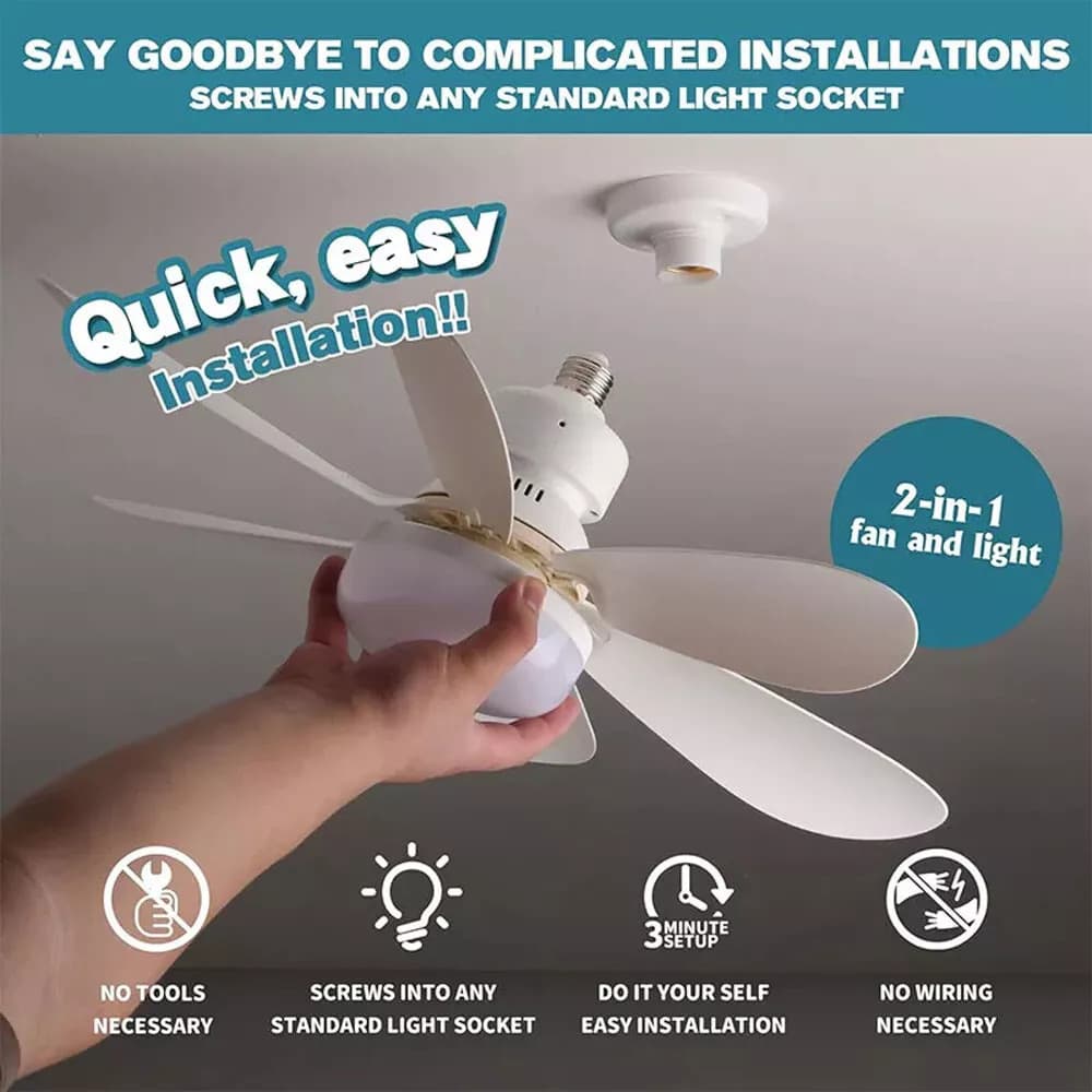 Transform Your Space with this Dimmable E27 LED Fan Light - image 4