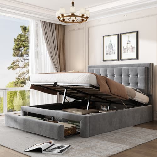 Effortless Storage Meets Elegant Design in a Velvet Double Bed - image 8