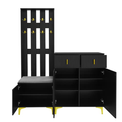Transform Your Hallway with a Complete Wardrobe & Shoe Bench Set - image 42