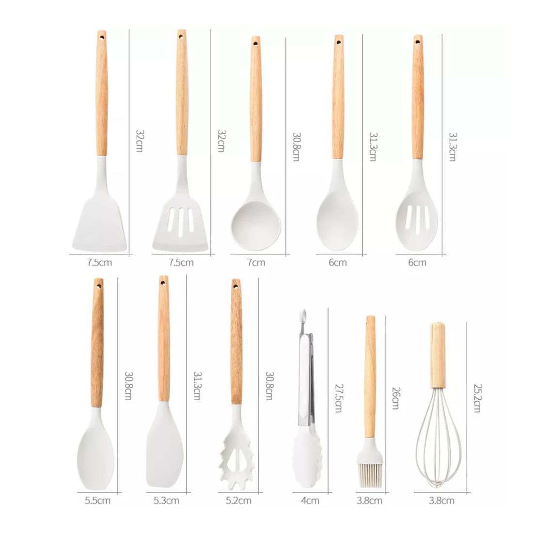 Complete 19-Piece Silicone & Wood Kitchen Utensil Set - image 3