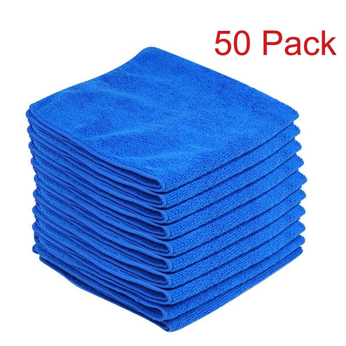 Stock up on 50 blue microfibre cloths for cleaning - image 3
