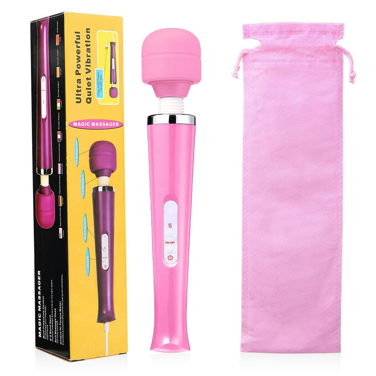 Mains-Powered Wand Massager with UK Plug - image 4