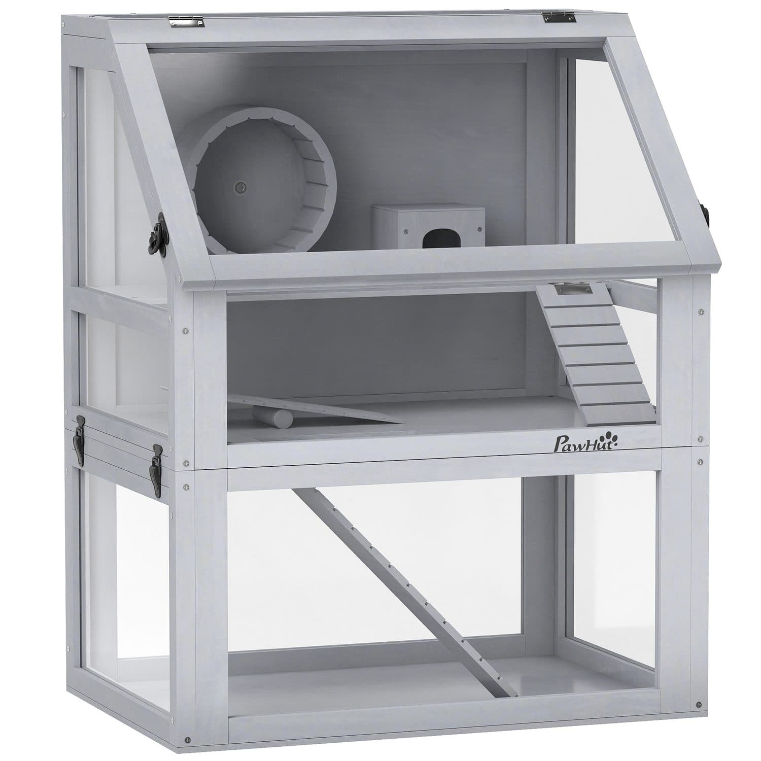 PawHut 3-Tier Hamster Cage with Detachable Deep Bottom