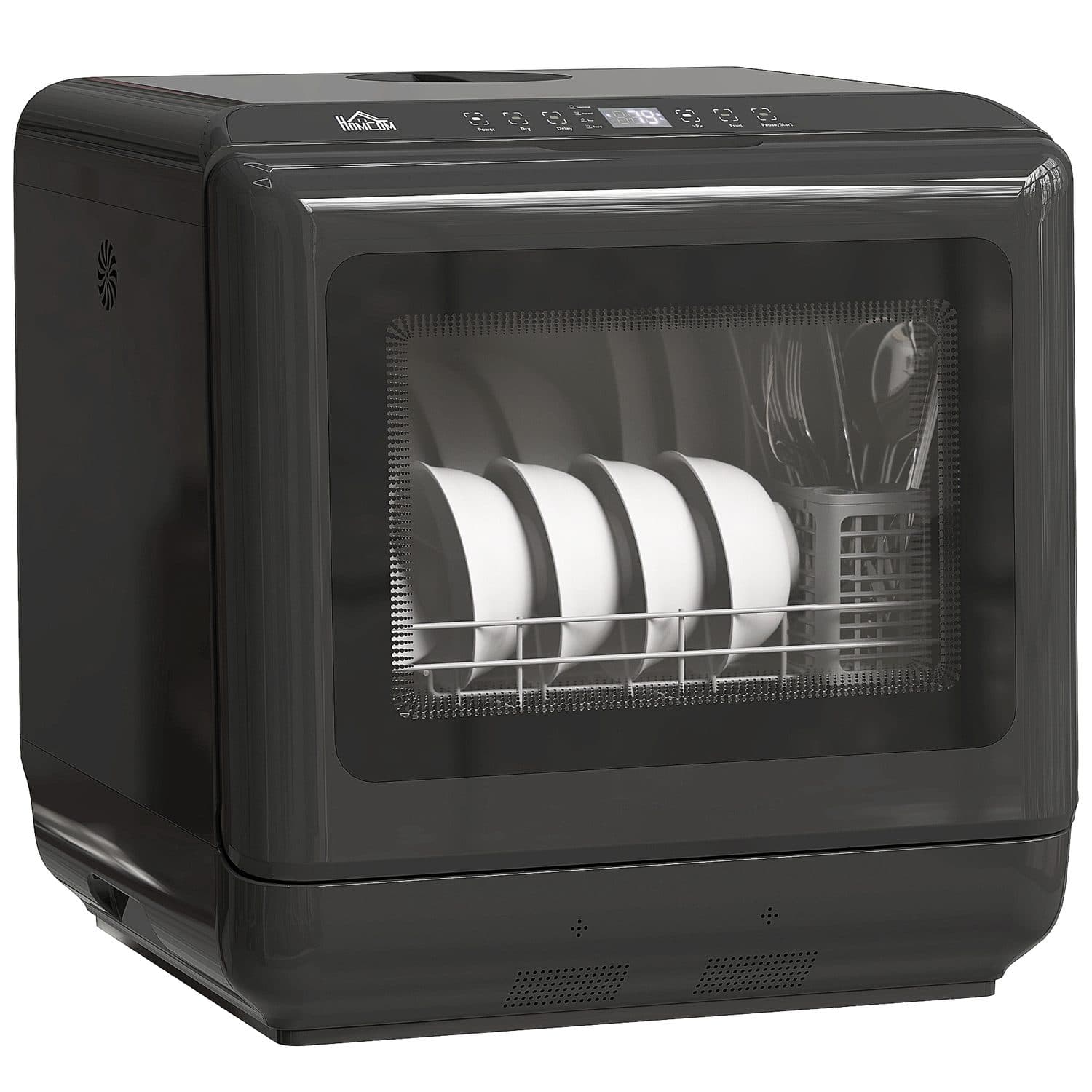 6L Compact Dishwasher for Countertops and Small Kitchens - Black