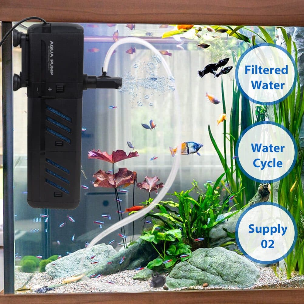 4-in-1 Submersible Aquarium Filter and Oxygen Pump - image 1