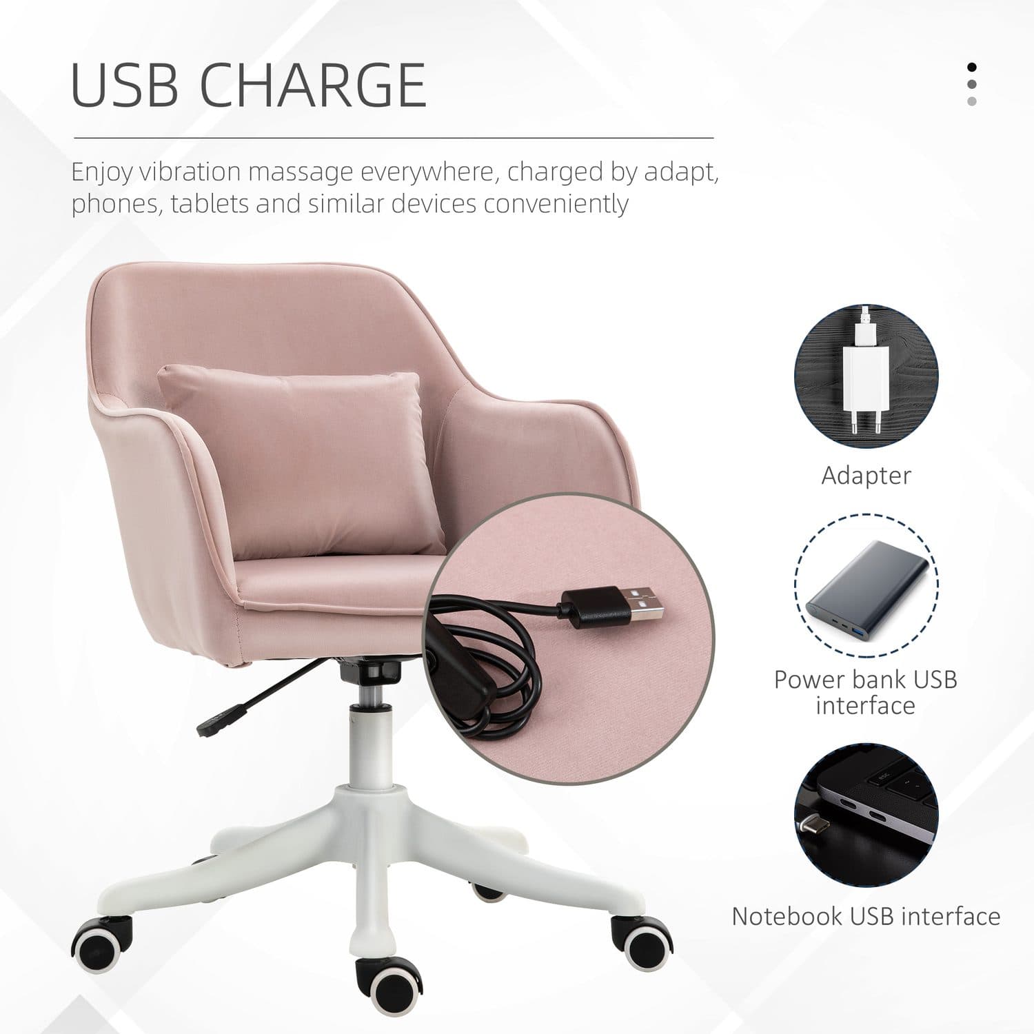 Pink Velvet Massage Chair - image 1