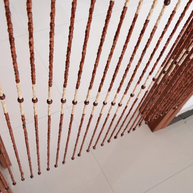 Natural Wooden Bead Door Curtain for Doorways & Spaces - image 3