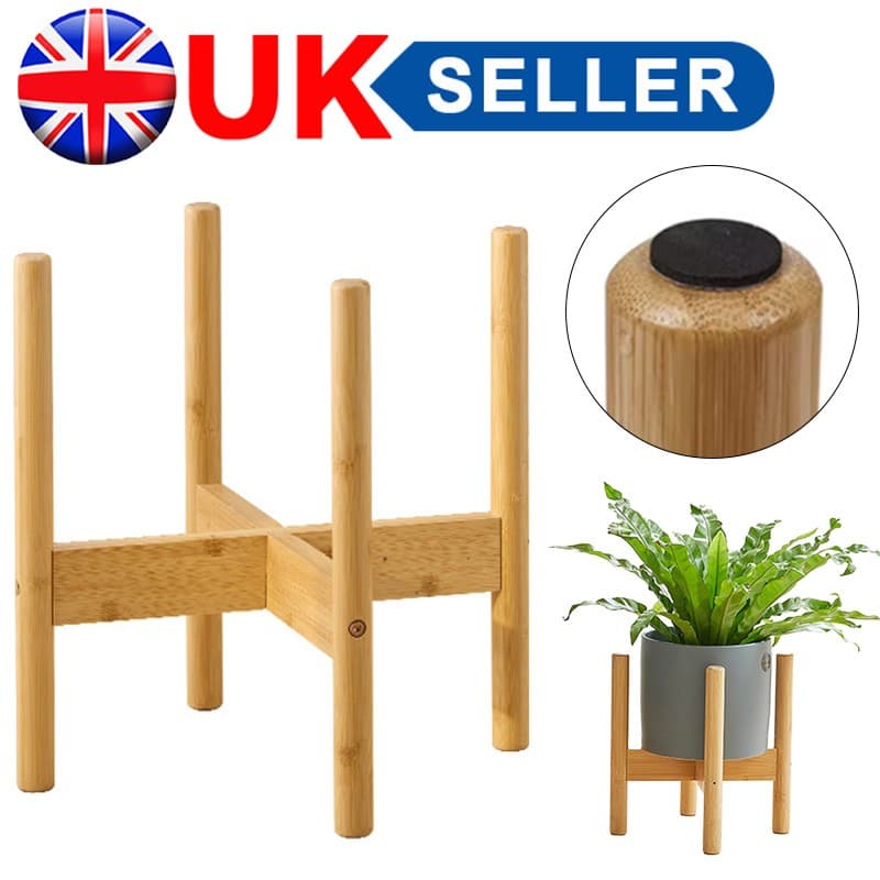 Show off indoor plants on a bamboo pot stand - Natural bamboo and wood