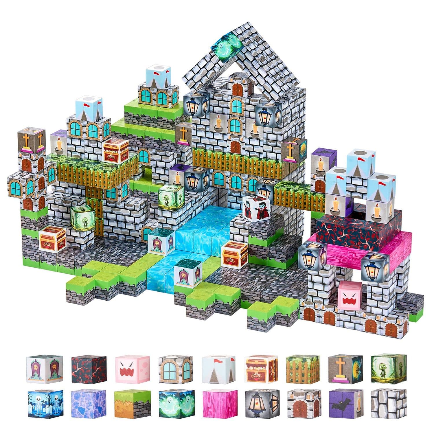 Build Limitless Worlds with 100 Magnetic Building Cubes