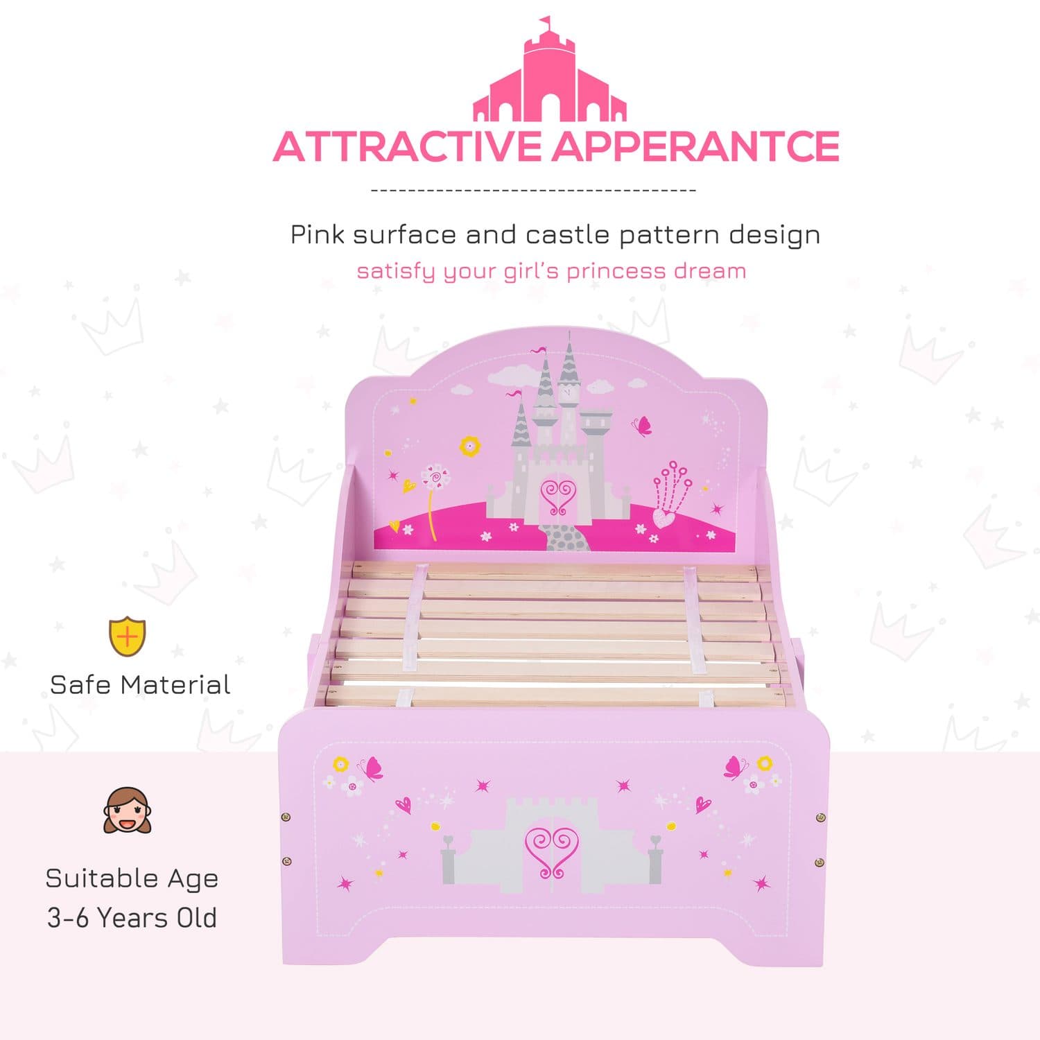 Princess Castle Toddler Bed - image 2