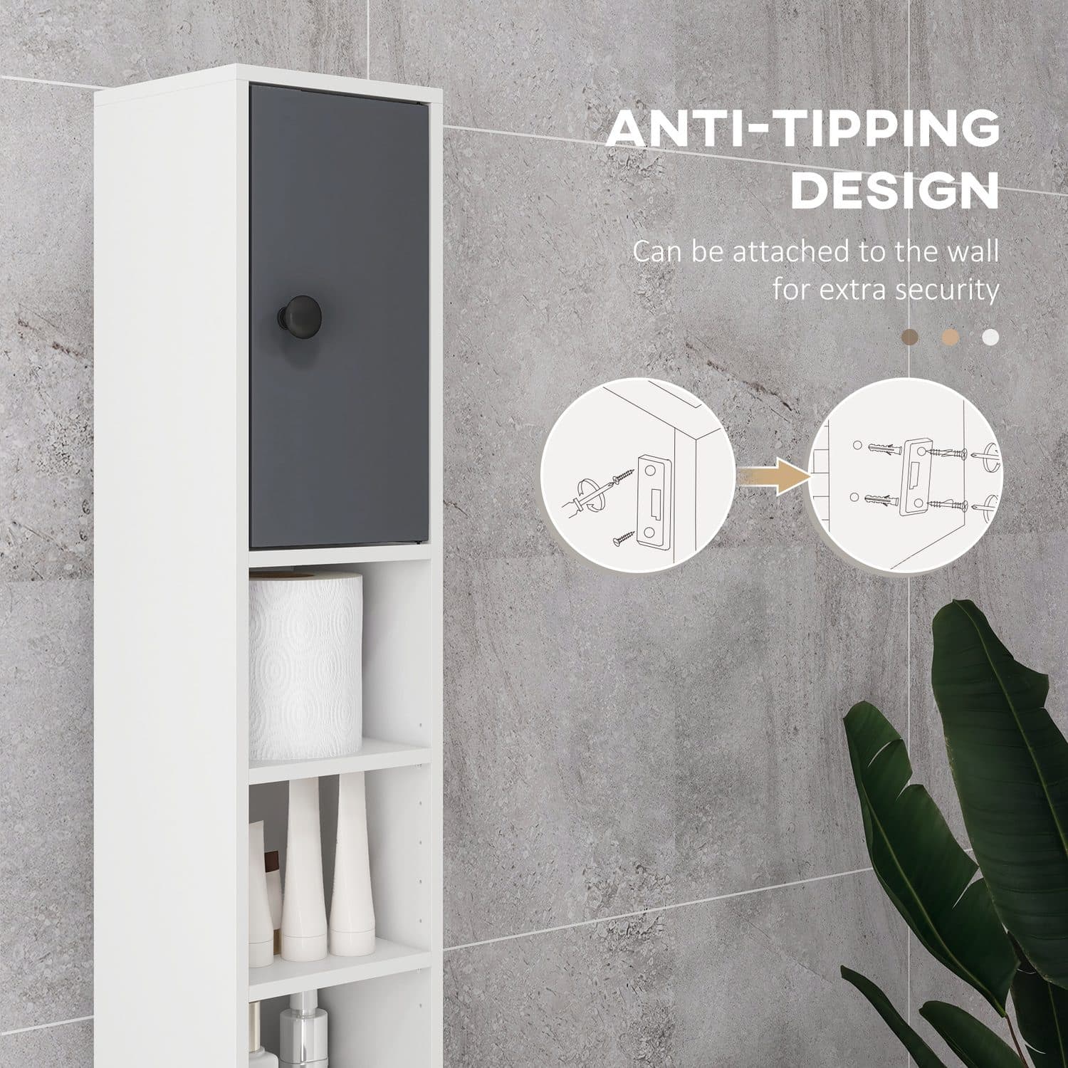 Floor-standing tower cabinet for tight bathroom spaces - image 4