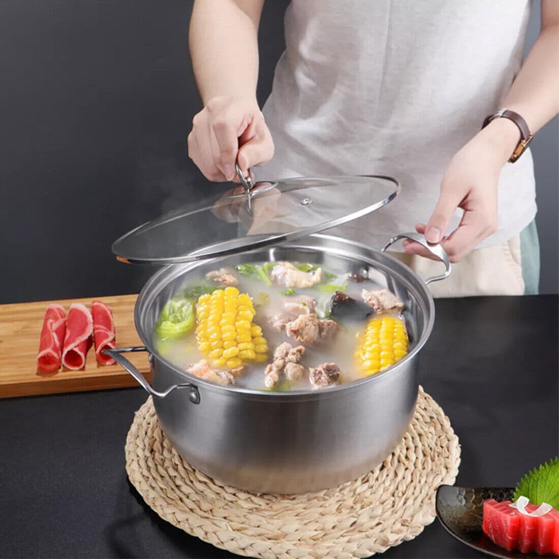 Complete 11-Piece Stainless Steel Pot and Pan Set - image 8