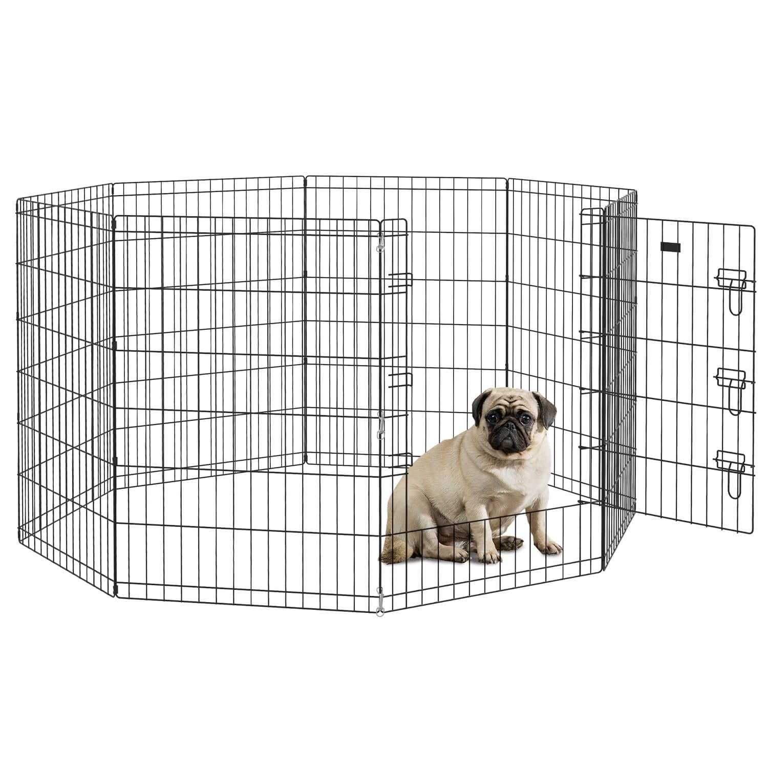 8 Panel Configurable Dog Pen for Indoor and Outdoor Use