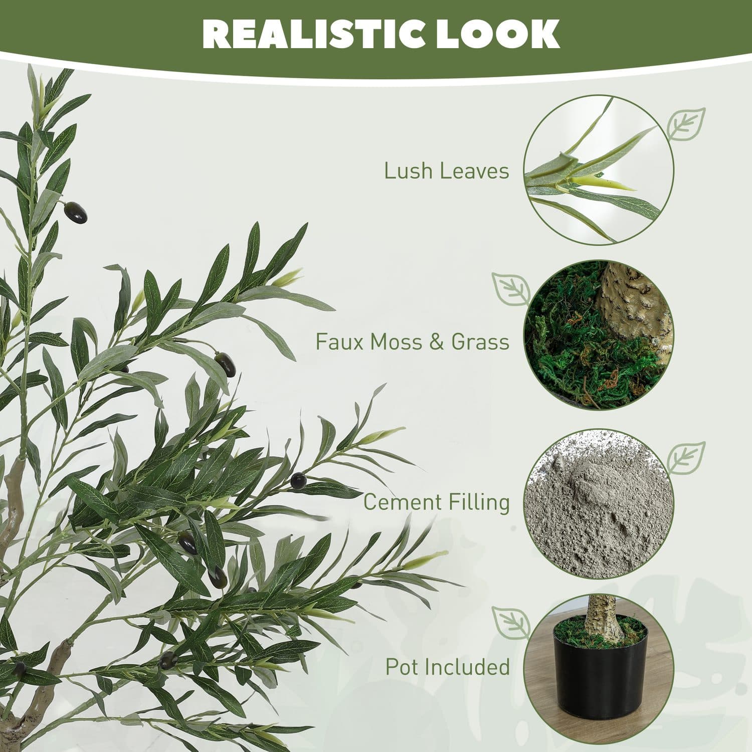Set of Two Artificial Olive Trees for Easy Greenery - image 5