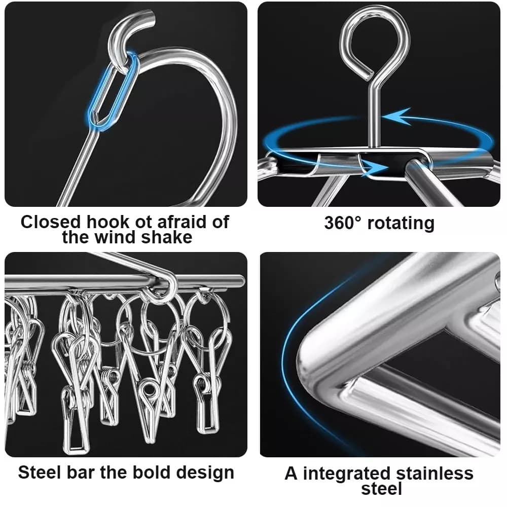 Stainless Steel Sock Hanger for Effortless Air Drying - image 1