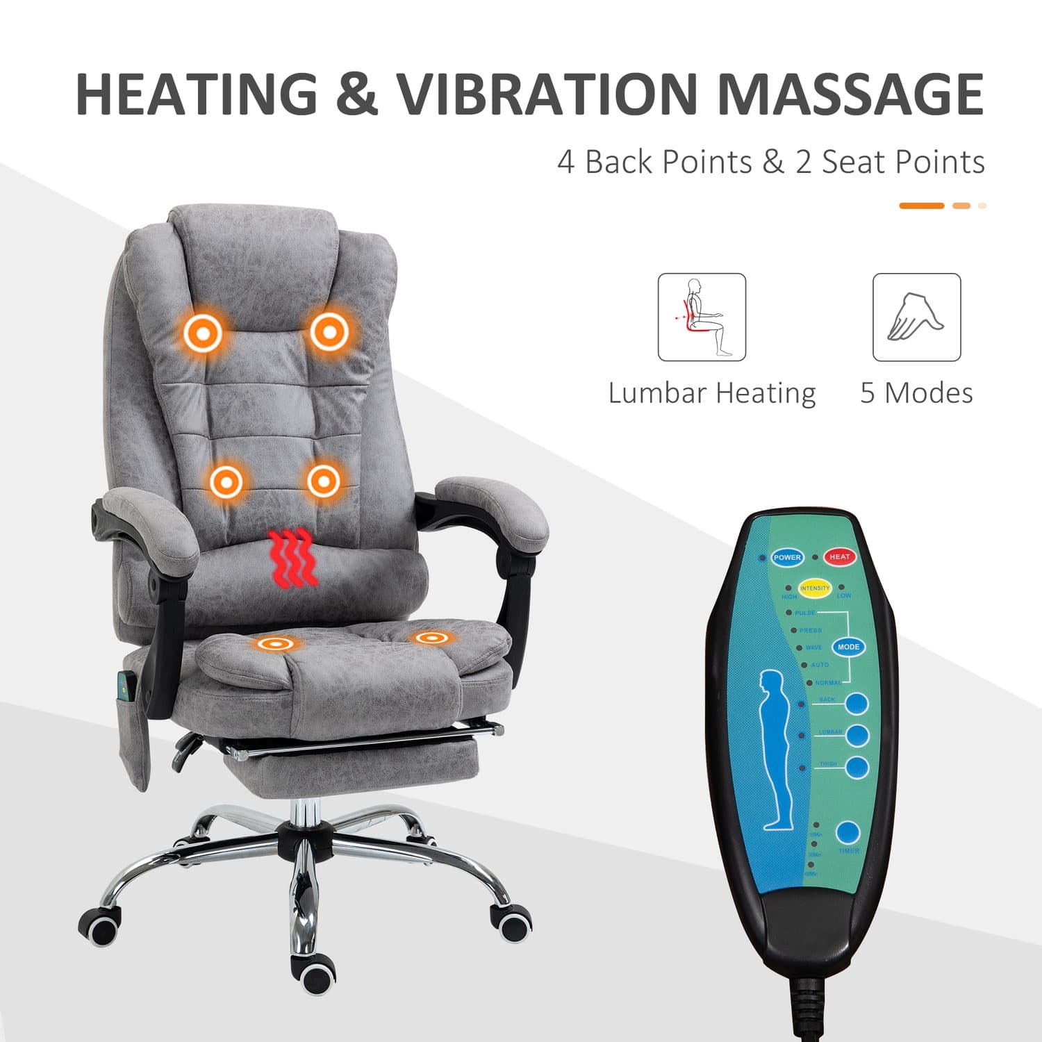 Heated Massage Office Chair - image 4