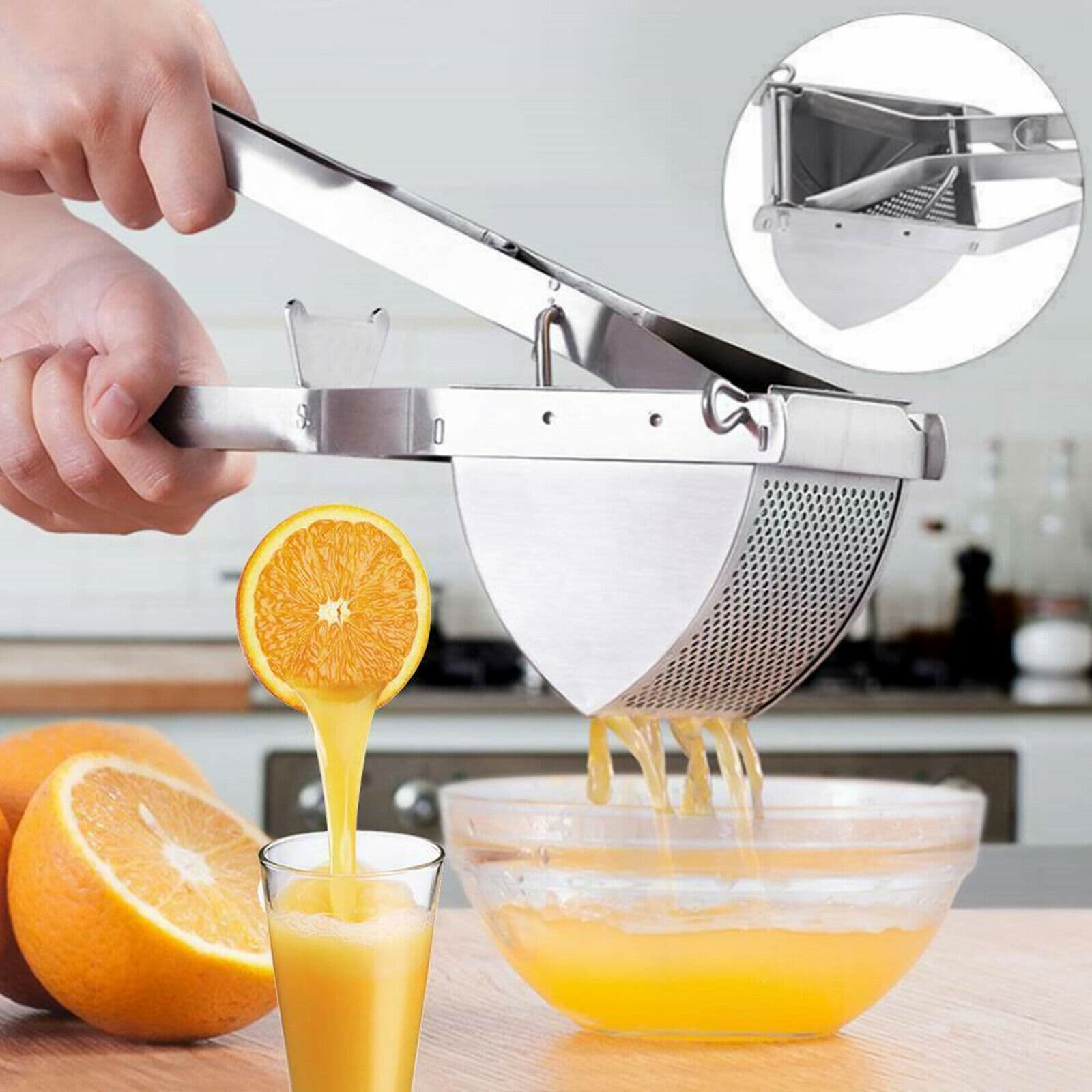 Stainless Steel Potato Ricer and Press