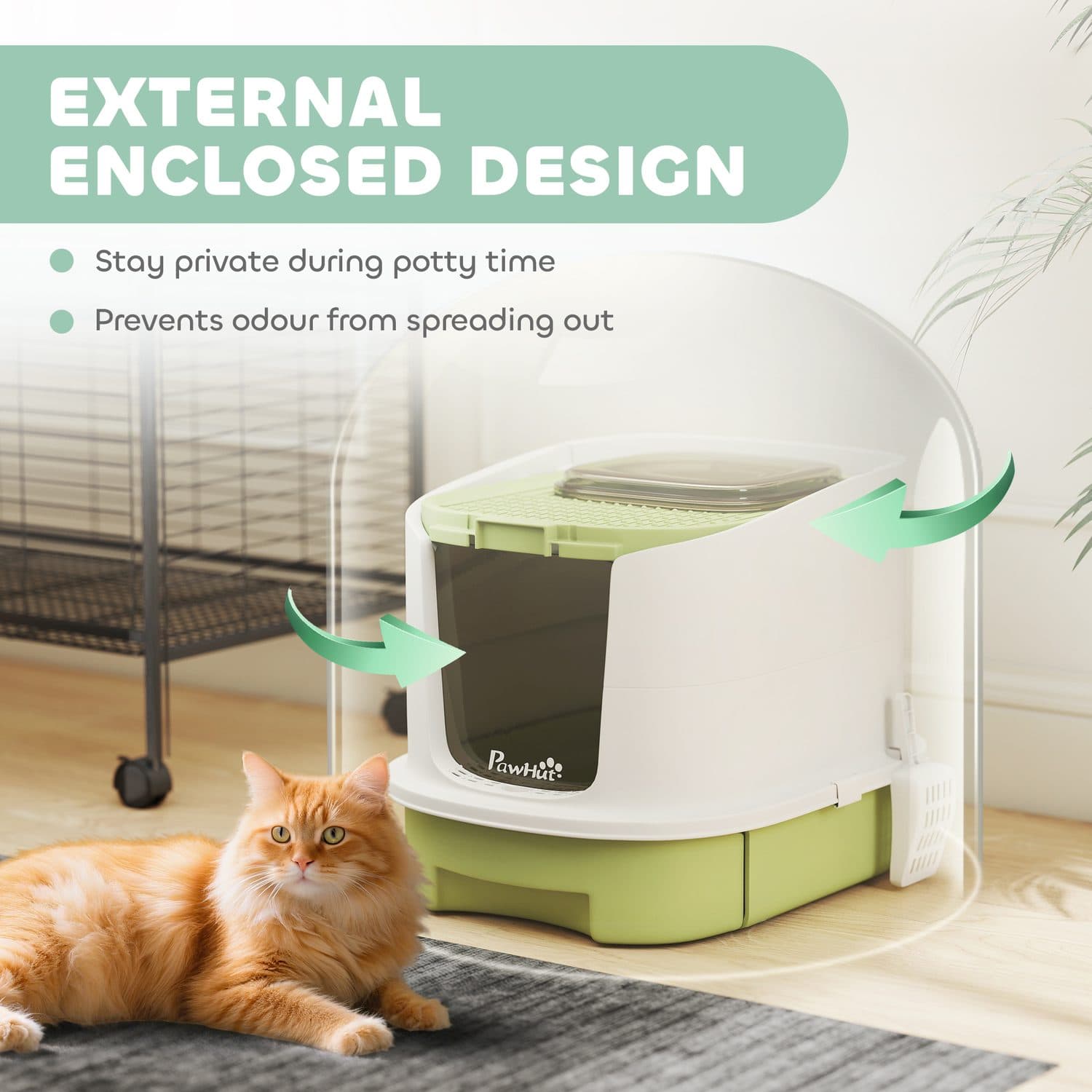 Enclosed cat litter box that keeps mess where it belongs - image 4