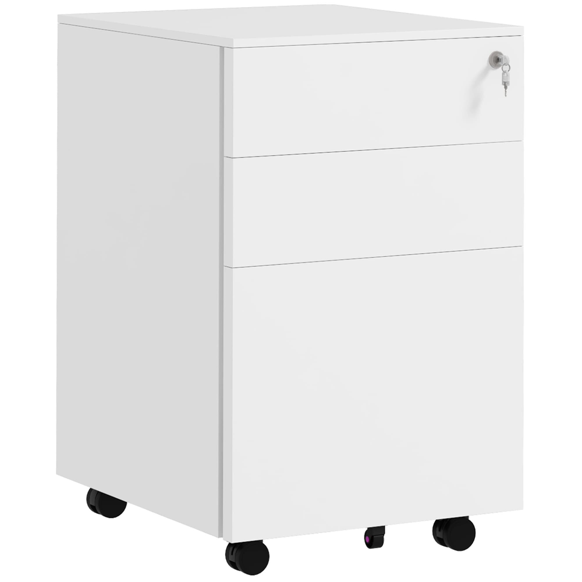 Secure 3-Drawer Cabinet - White