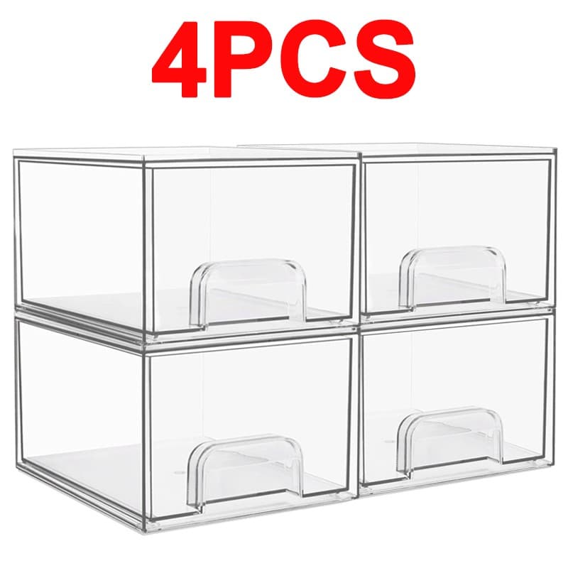 Clear Acrylic Stackable Storage Drawers | Set of 2 - image 6