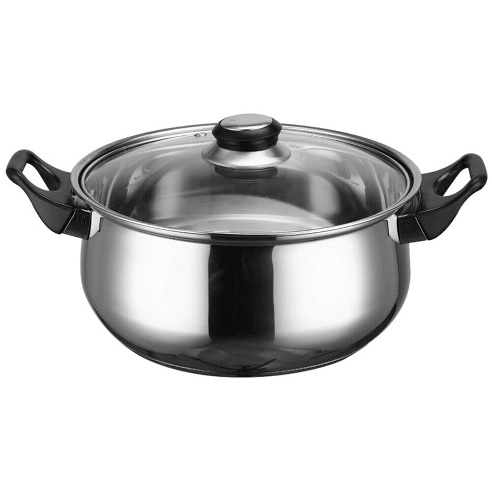 12-Piece Stainless Steel Pan Set with Reinforced Glass Lids - image 6