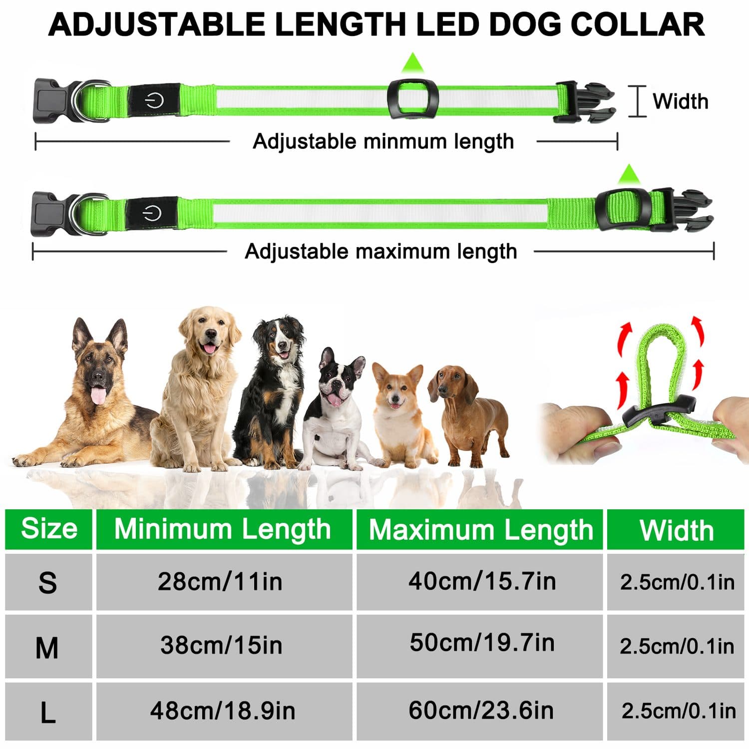 Rechargeable Light Up LED Dog Collar - image 5