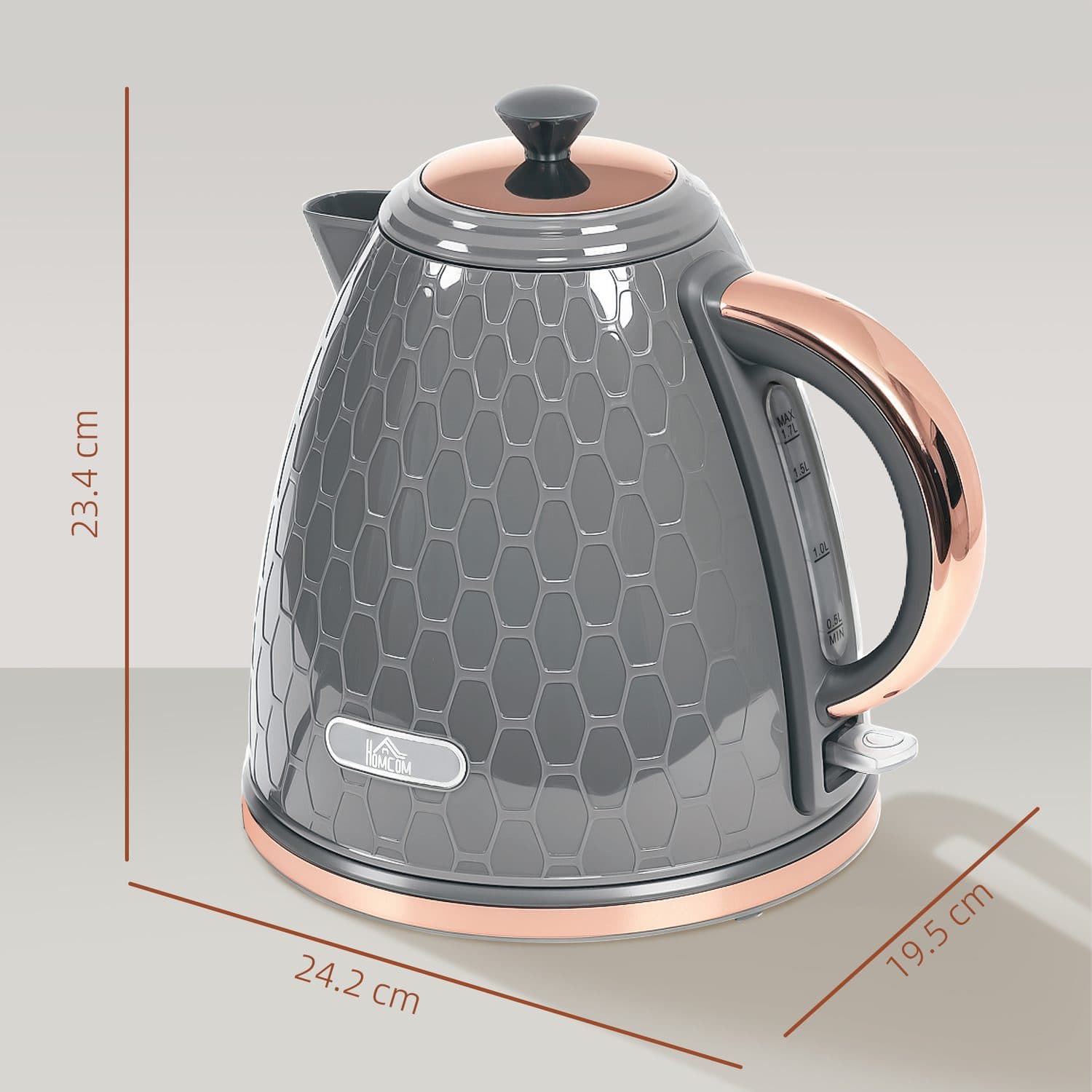Grey Honeycomb Rapid Boil Kettle for Everyday Tea - image 3