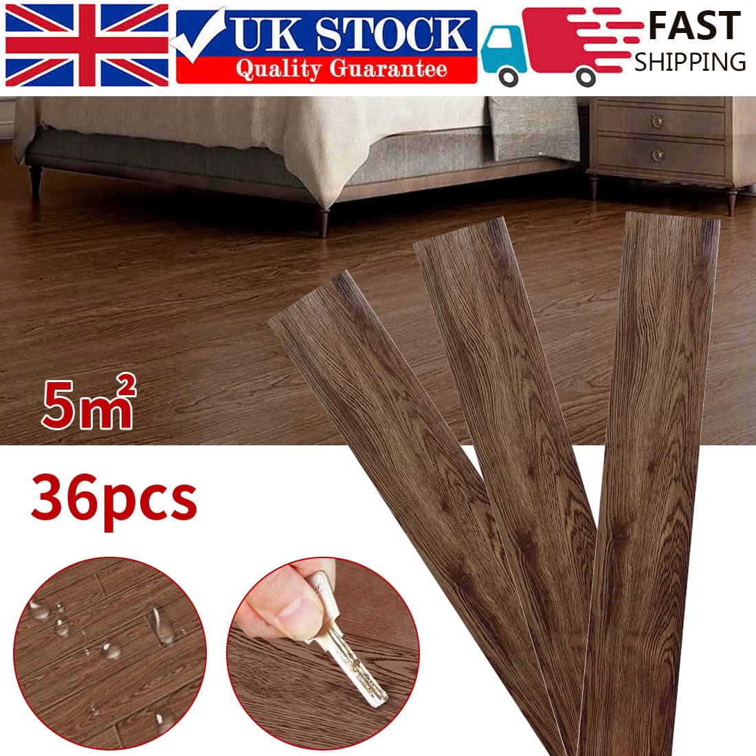 Self-Adhesive Wood Effect Planks