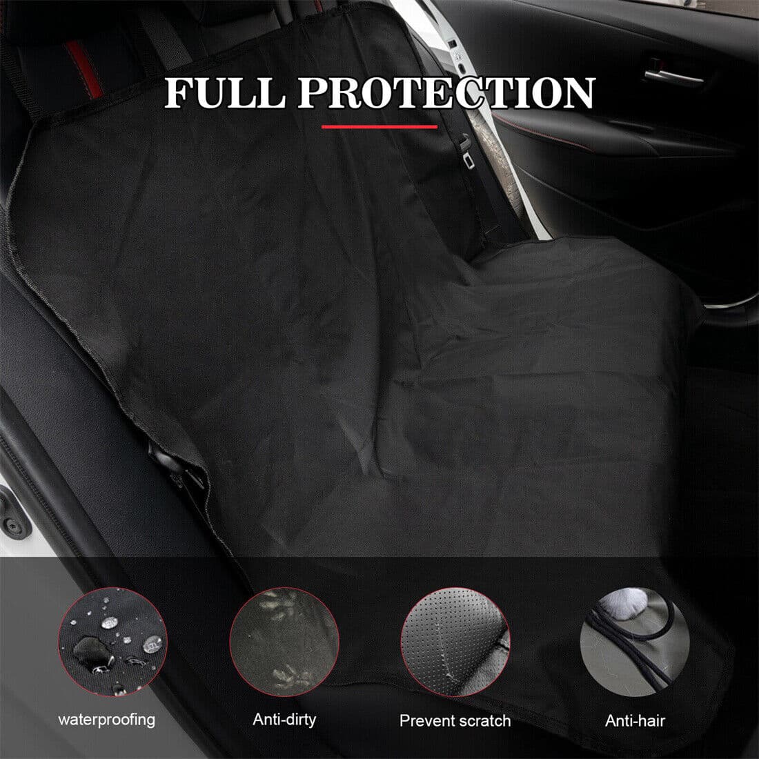 Non-Slip Waterproof Hammock Cover for Car Rear Seats - image 6
