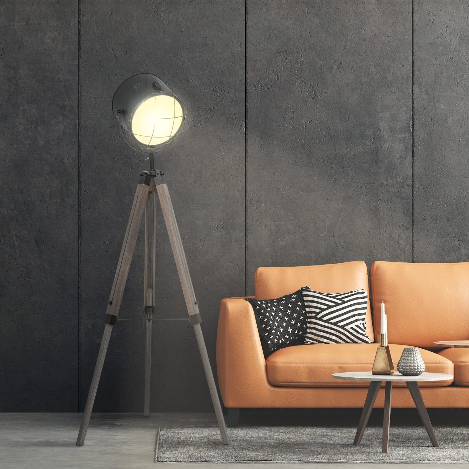 Vintage Tripod Spotlight - image 2