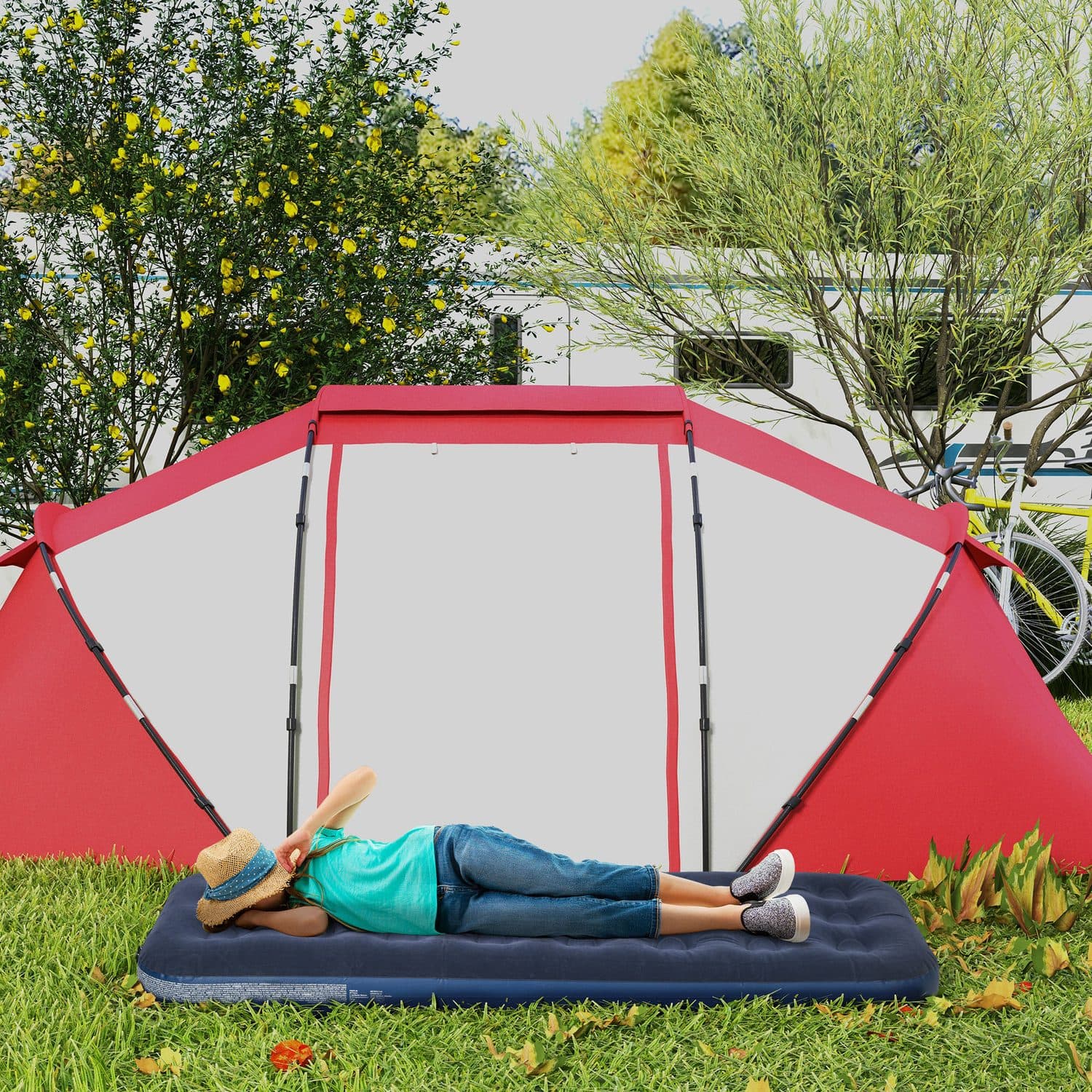 A portable single air bed for guests, camping and travel - image 4