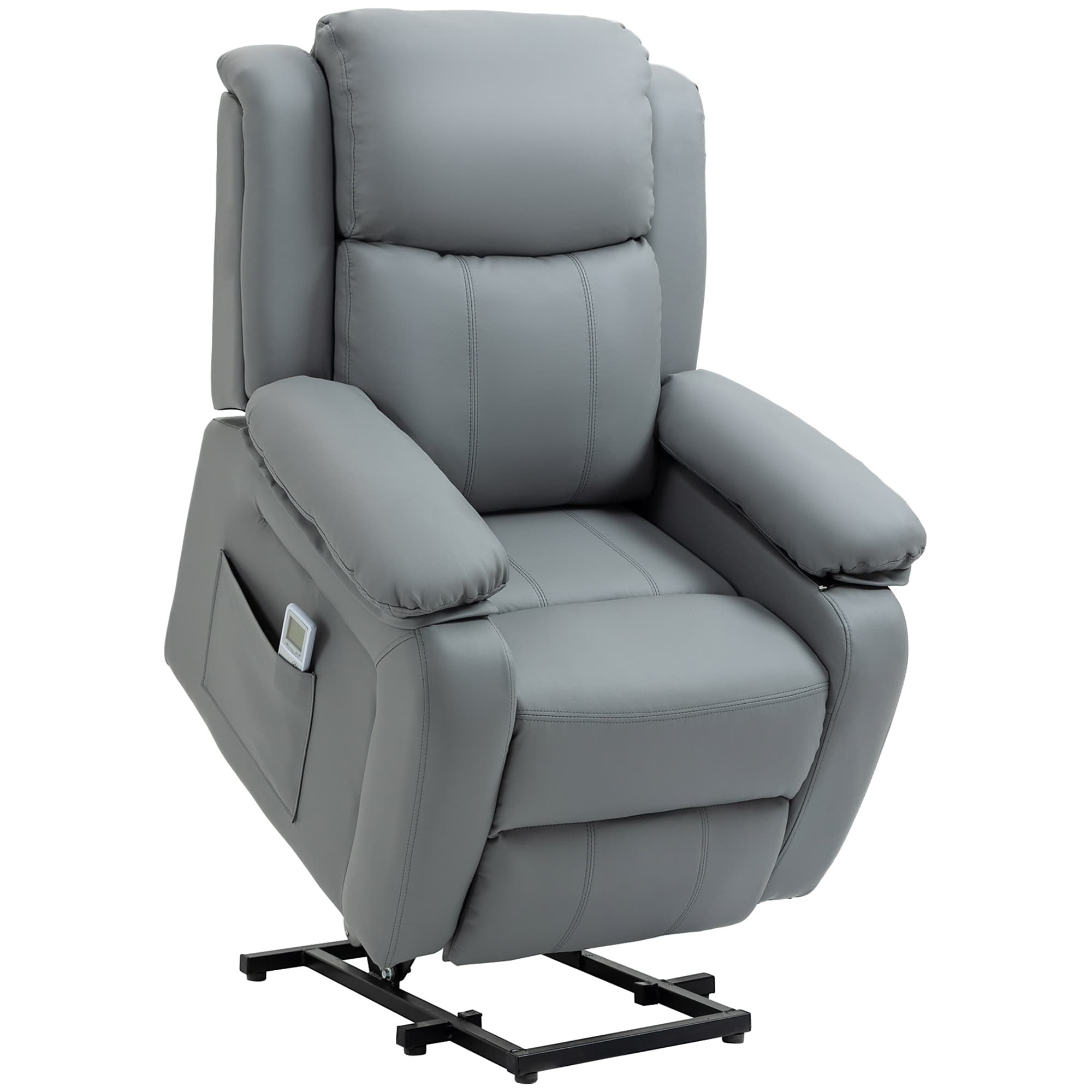 Grey Electric Riser Recliner with Massage