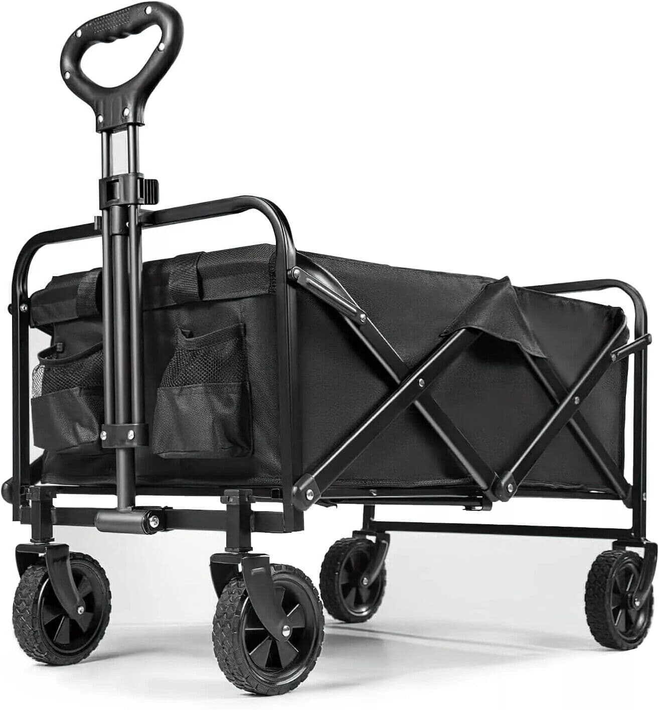 Folding Wagon Trolley with Four Wide Wheels for Outdoors - image 9