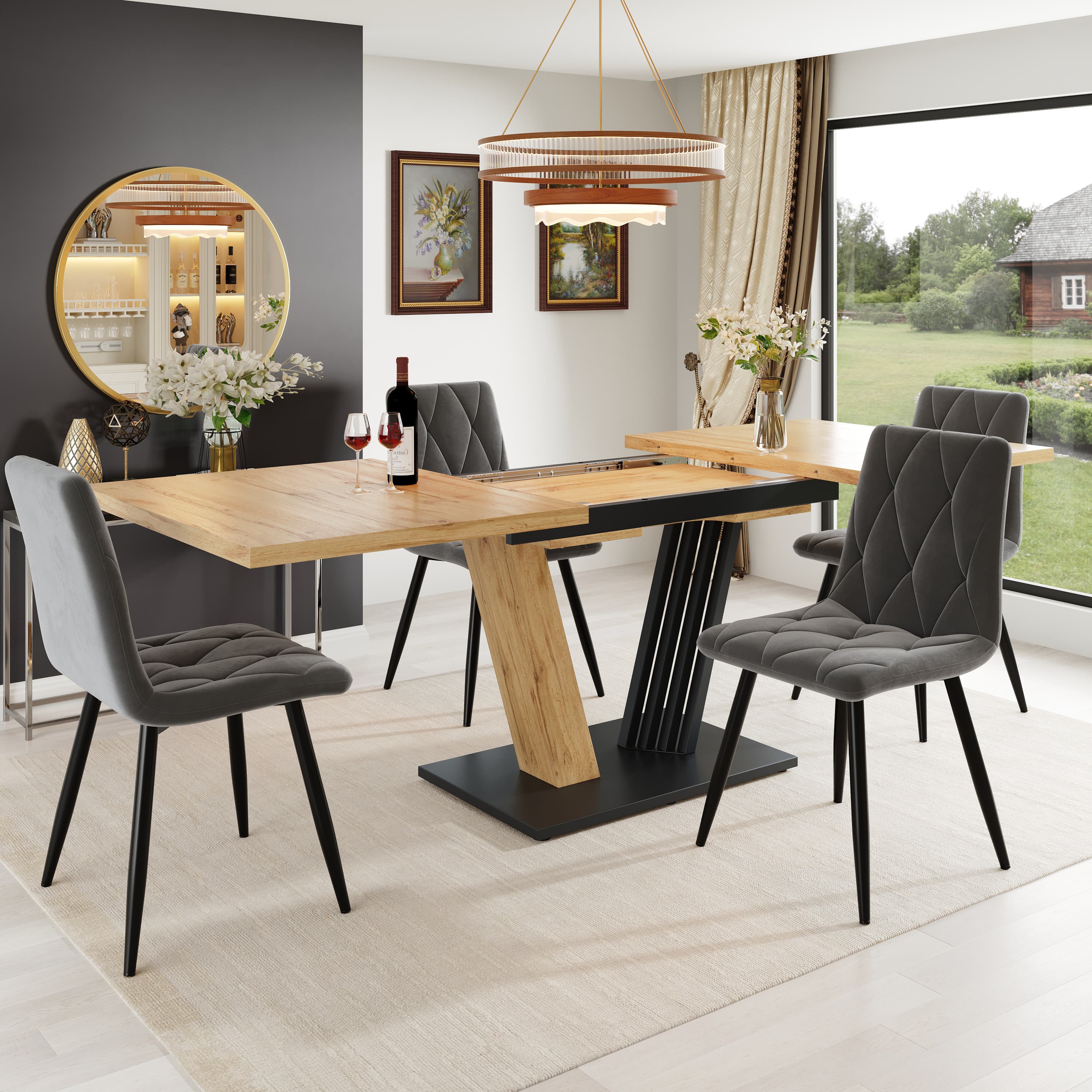 Extendable Dining Table for Kitchen & Living Room - image 2