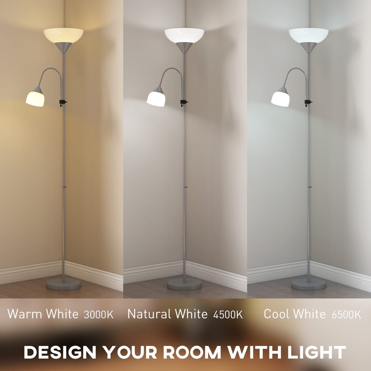 Mother and Child Floor Lamp with Adjustable Reading Light - image 1