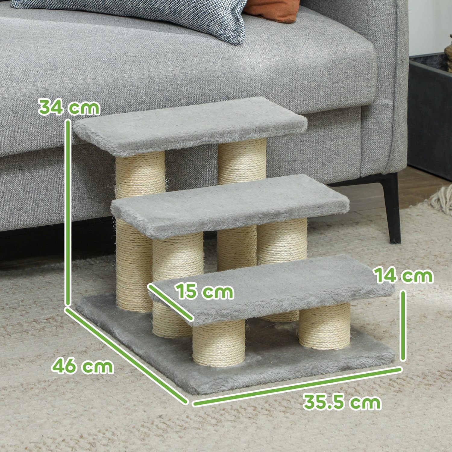 Help Your Cat or Small Dog Climb Safely with 3-Step Pet Stairs - image 4