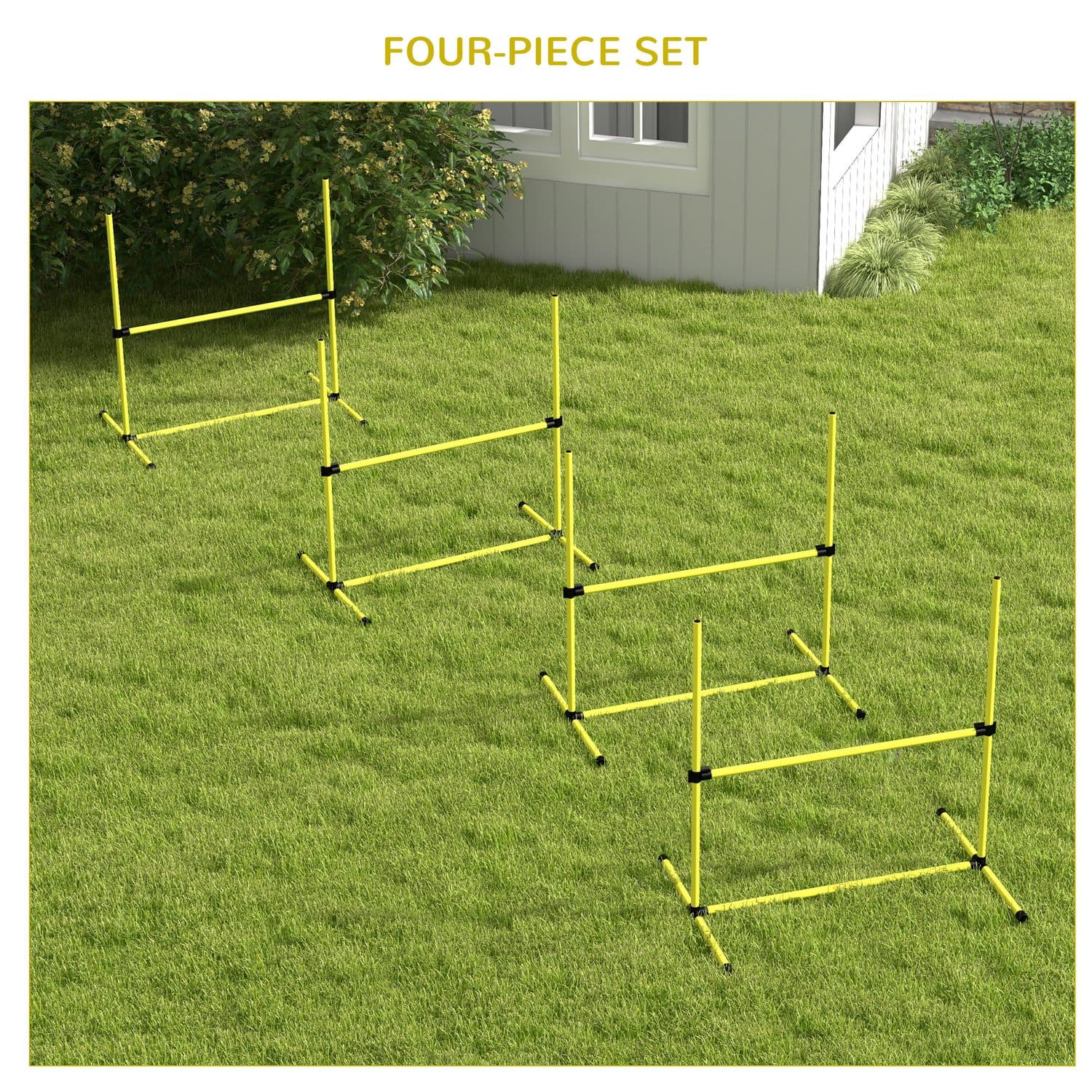 PawHut Portable Dog Agility Jumps with Adjustable Height - image 2