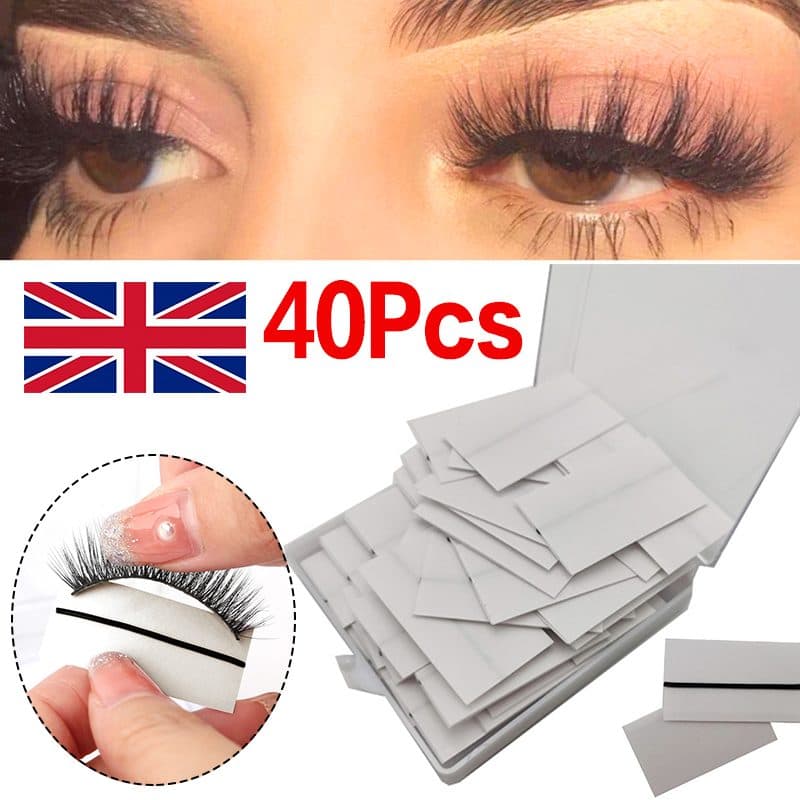 Reusable Self-Adhesive Eyelash Glue Strips, Box of 40 - image 2