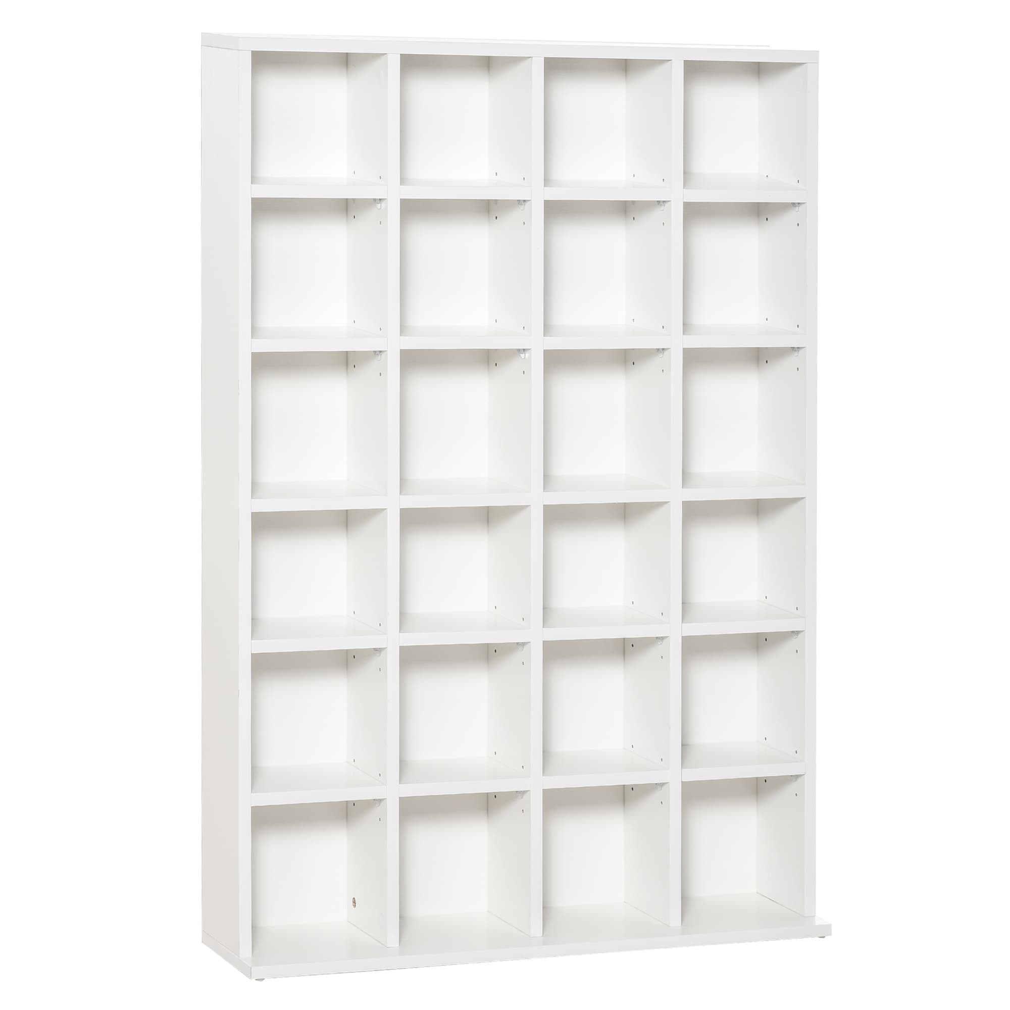 White Adjustable CD & DVD Storage Unit for Modern Homes