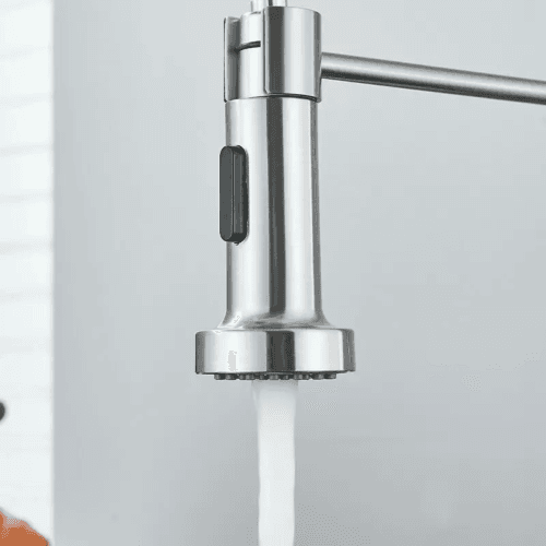 Pull Out Kitchen Mixer Tap with Flexible Spring Spout - image 2