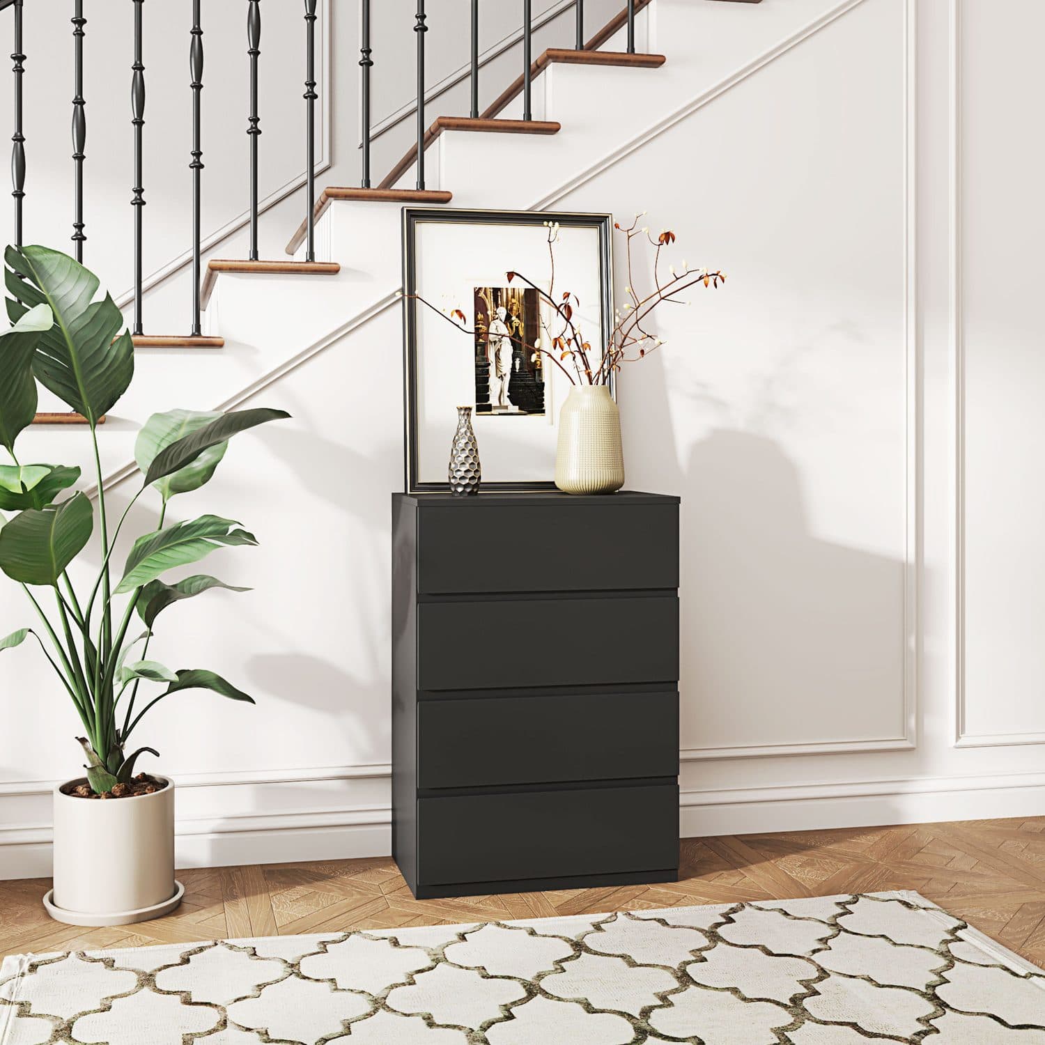 4-Drawer Handleless Chest of Drawers for Bedroom Storage - image 2
